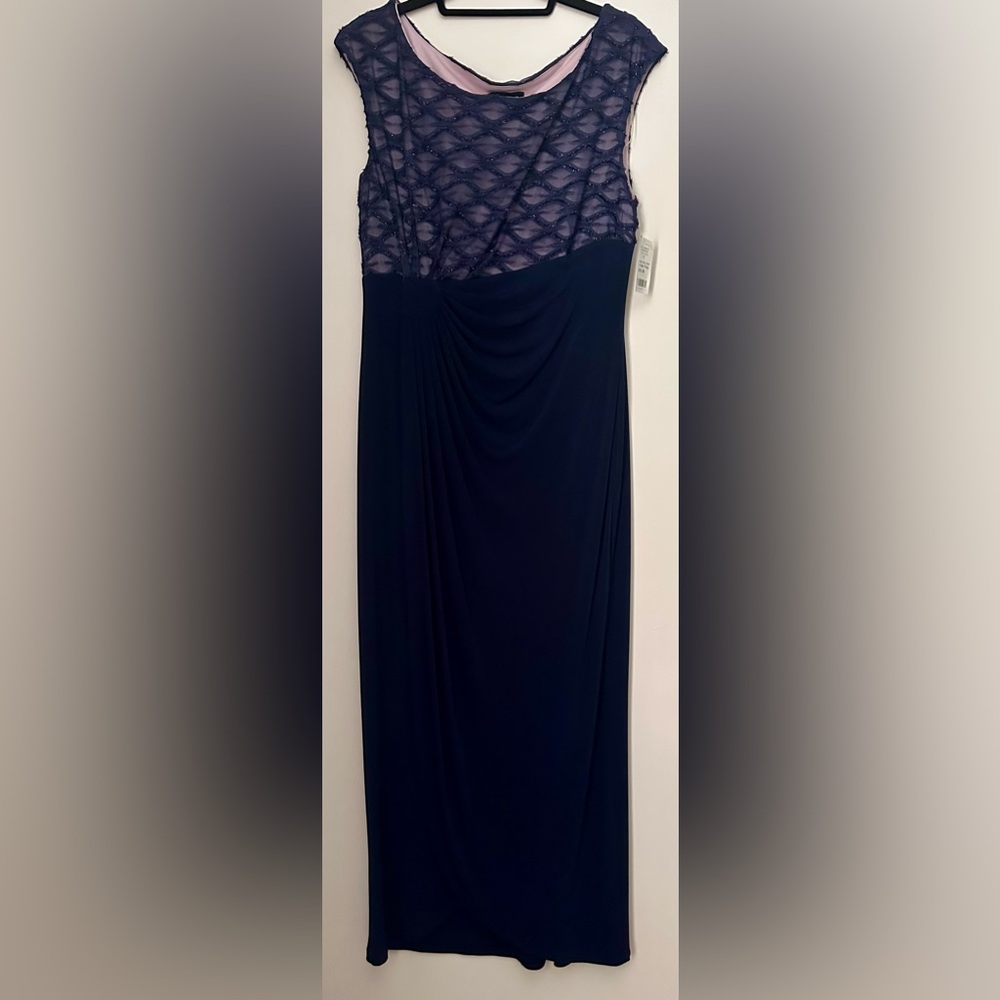 Cap sleeve navy blue dress. Never worn size 12